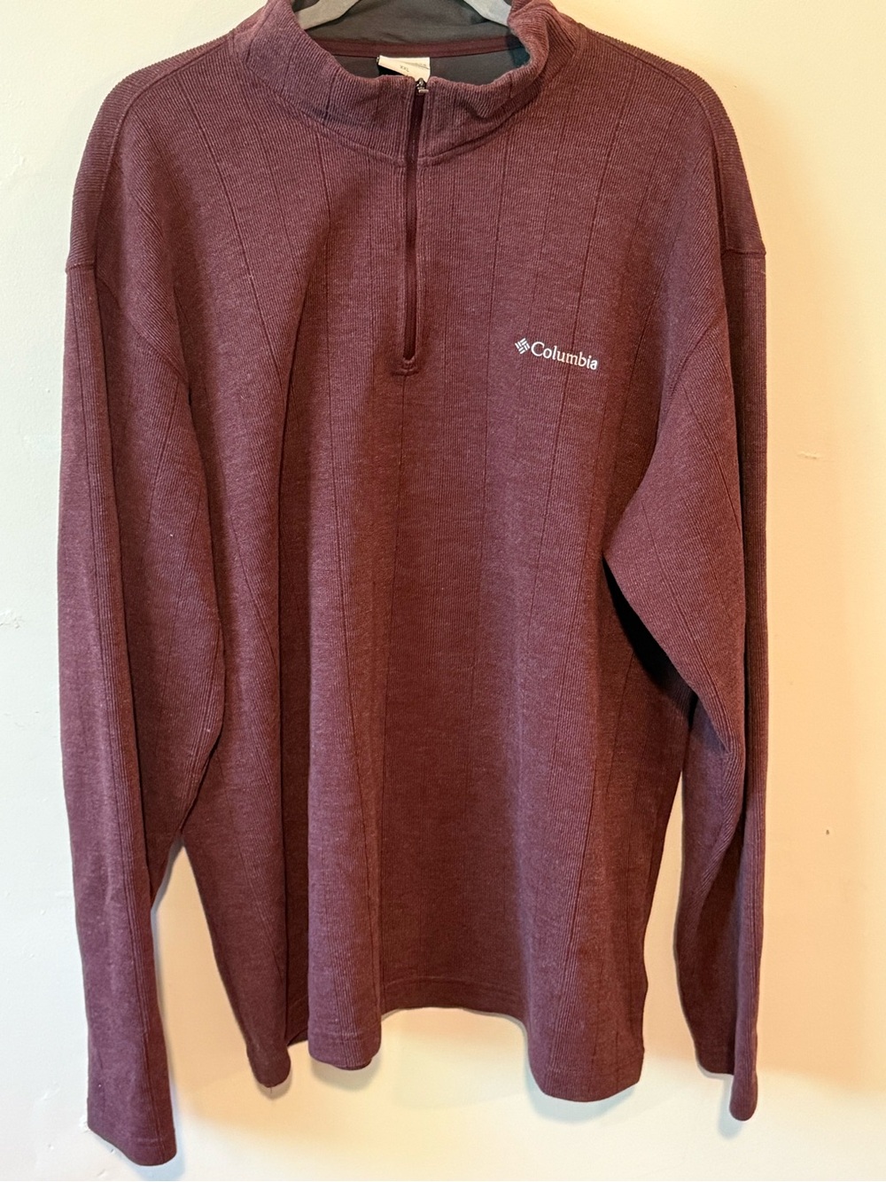 Columbia Men's Maroon Half-Zip Sweater Size XXL Columbia Sportwear